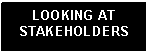 Text Box: LOOKING AT STAKEHOLDERS